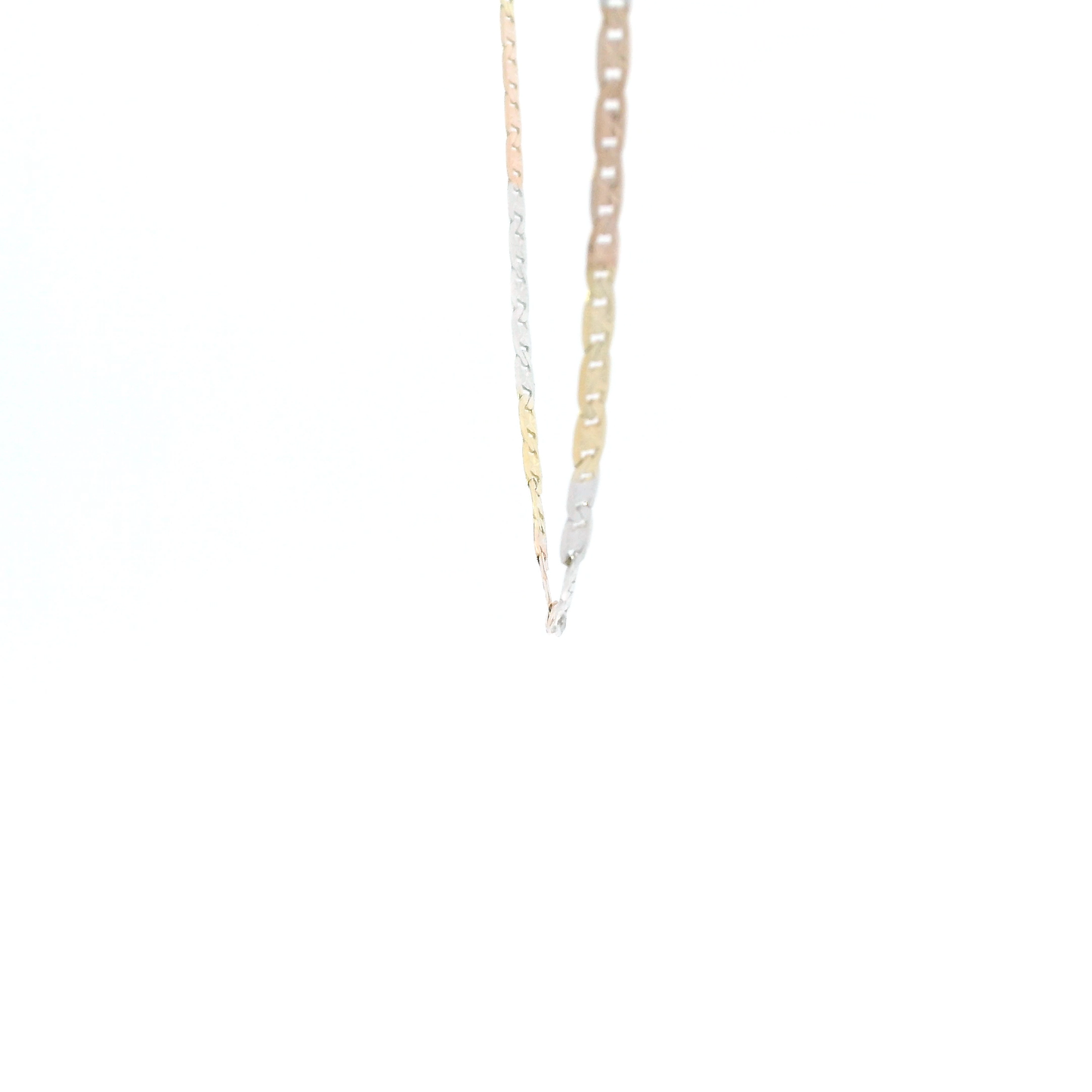 14K Tri Color 18" Mariner Chain