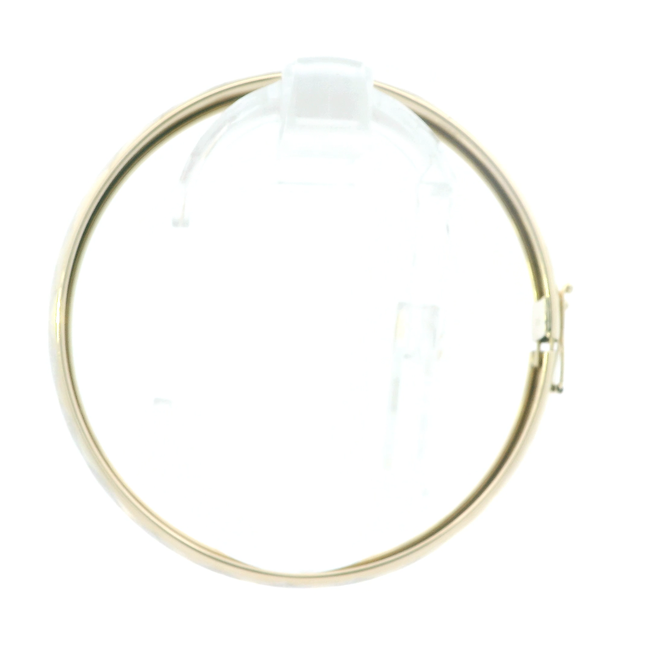 Bangle Yellow & White Gold Diamond Cut Checker Design Bangle Bracelet