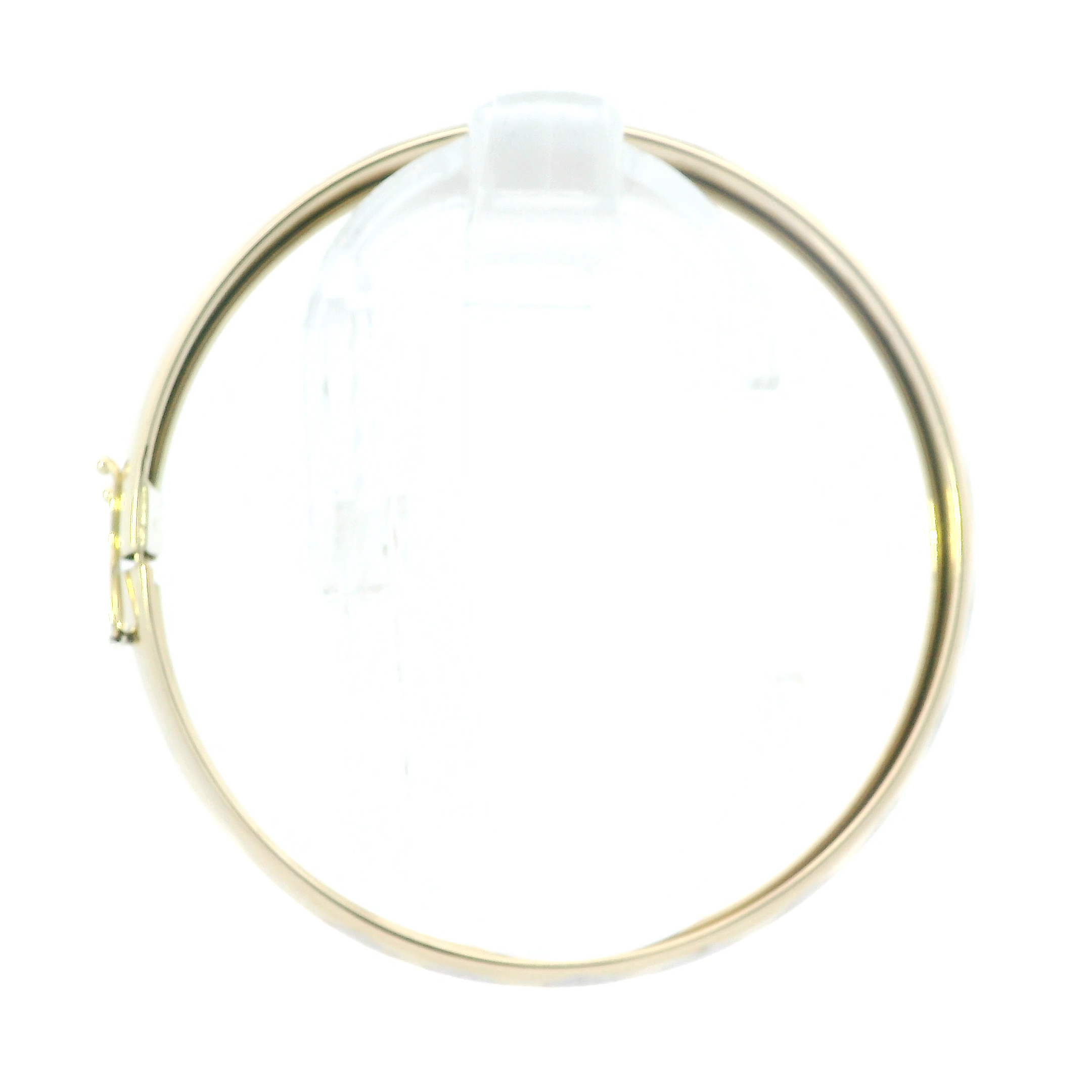 Bangle Yellow & White Gold Diamond Cut Checker Design Bangle Bracelet