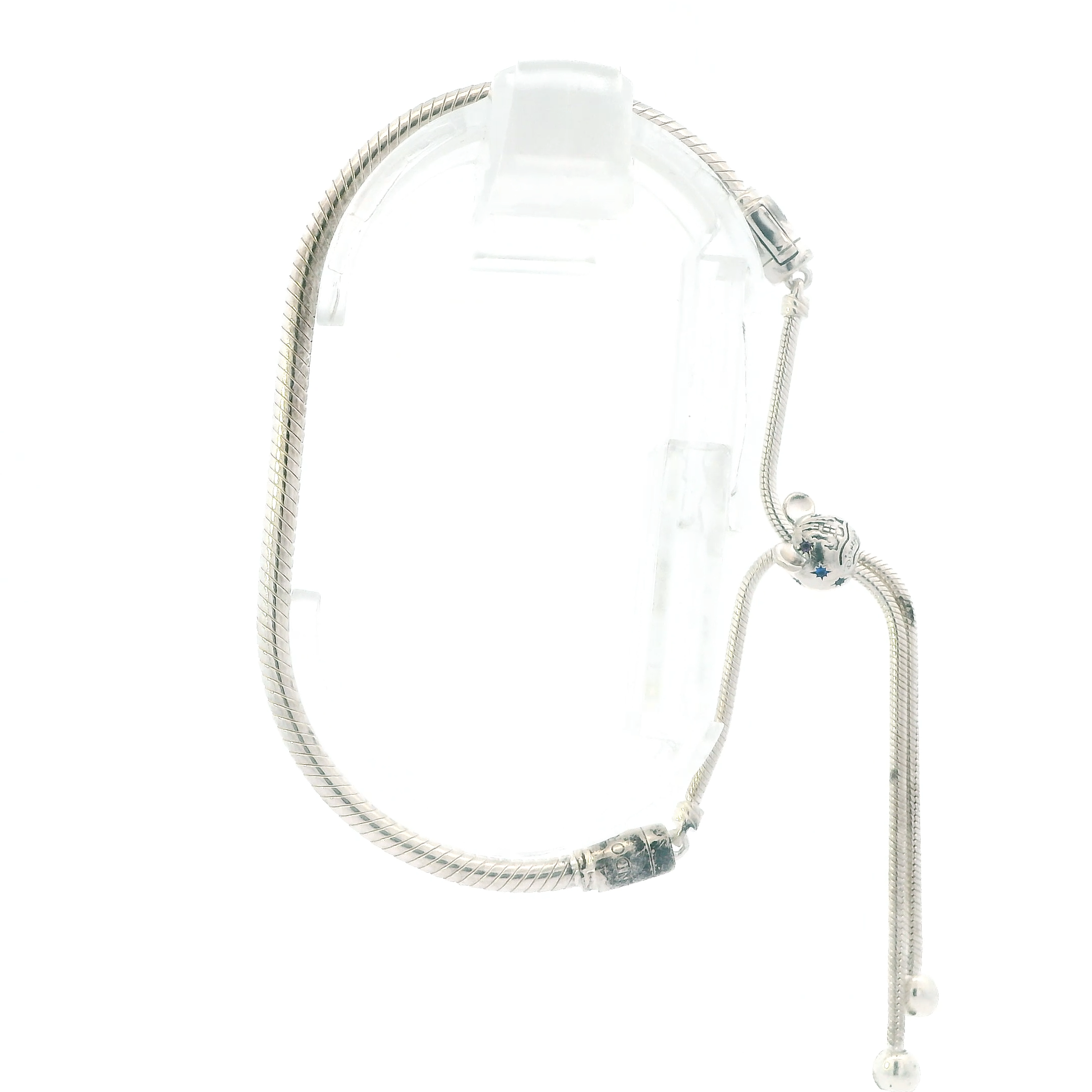 Pandora Silver Snake Link Bracelet With Mouse Disney Slider