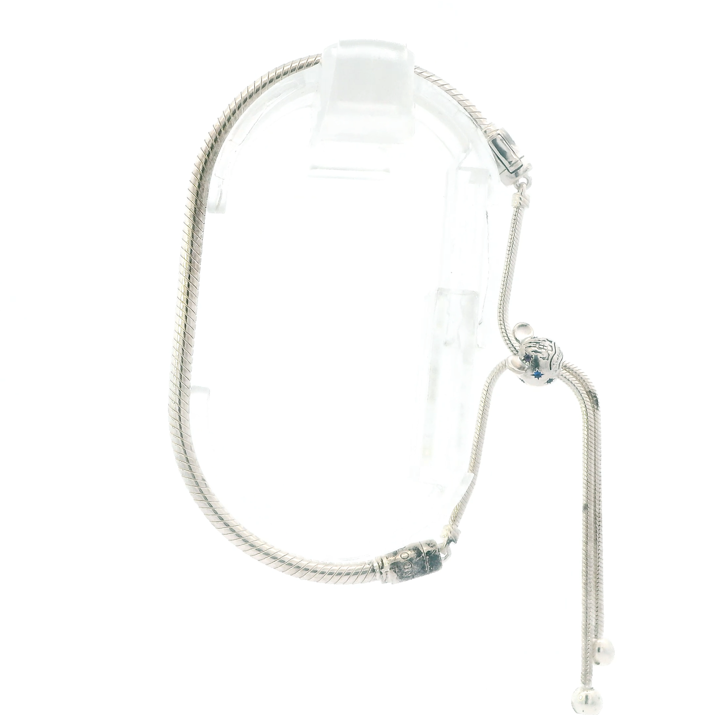 Pandora Silver Snake Link Bracelet With Mouse Disney Slider