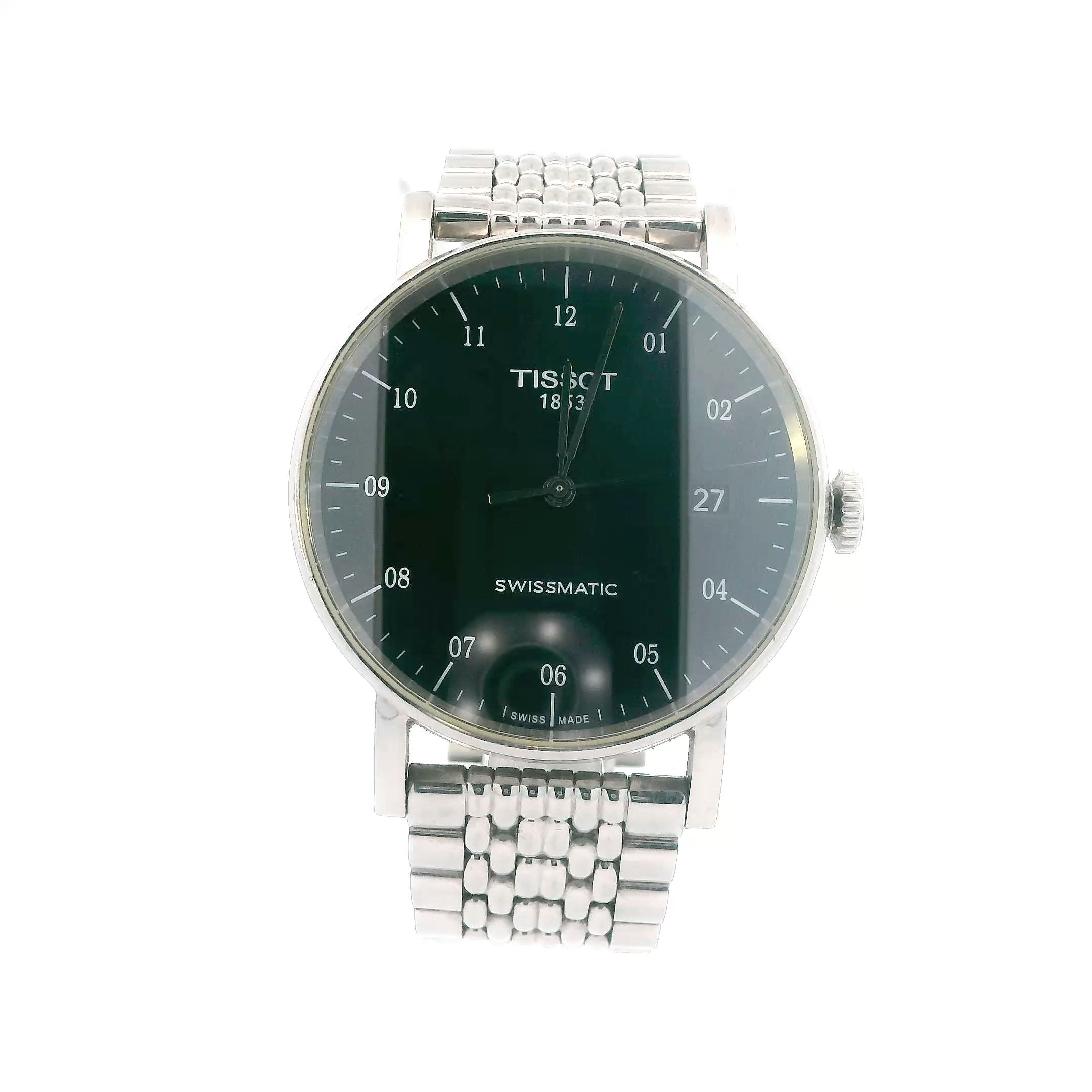 Tissot Everytime Black Dial Mens Wristwatch - T1096101107700