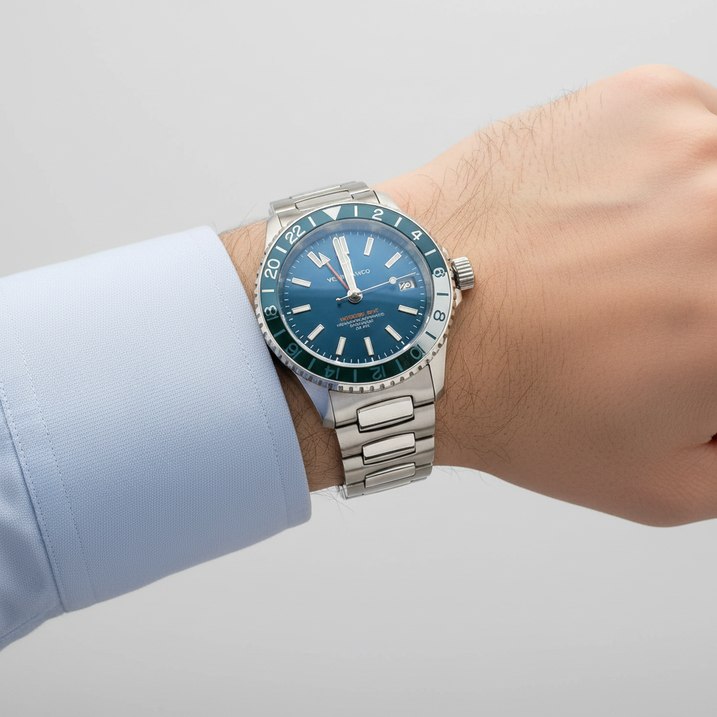 Venezianico Nereide GMT Blue Dial Mens Wristwatch