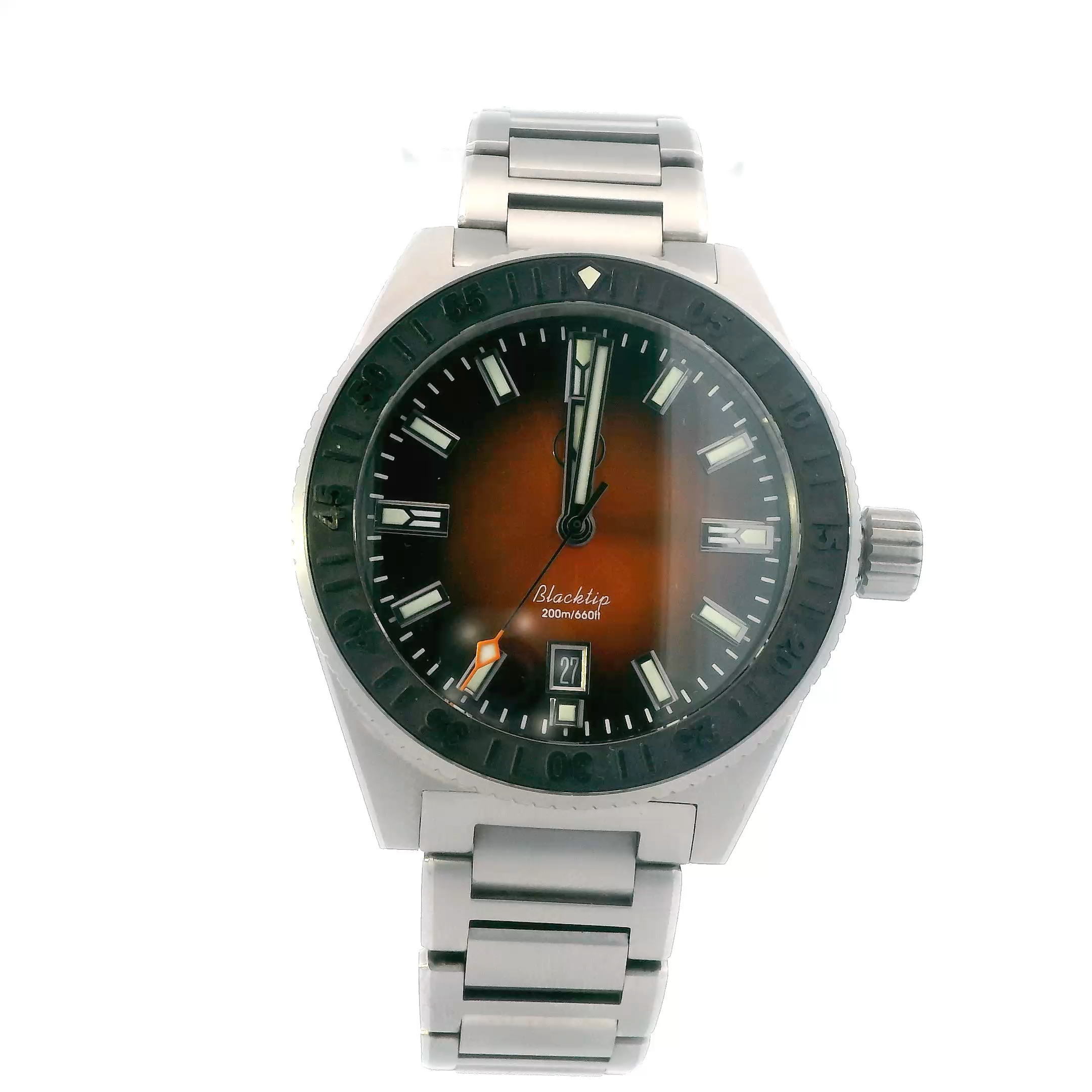 Zelos Blacktip Burnt Orange Mens Wristwatch