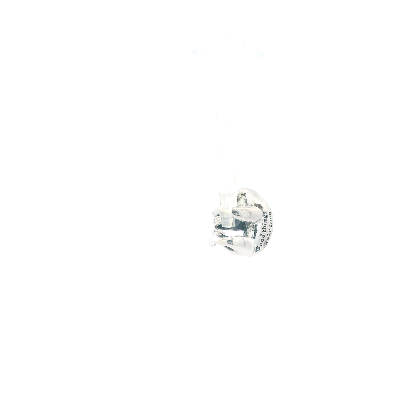 Pandora Silver Hanging Sloth Charm Engraved "Good Things Take Time"