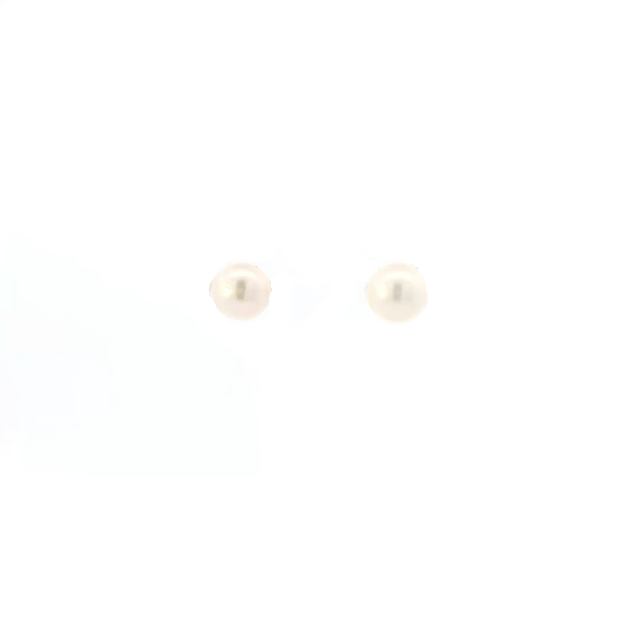 14K Yellow Gold Pearl Stud Earrings