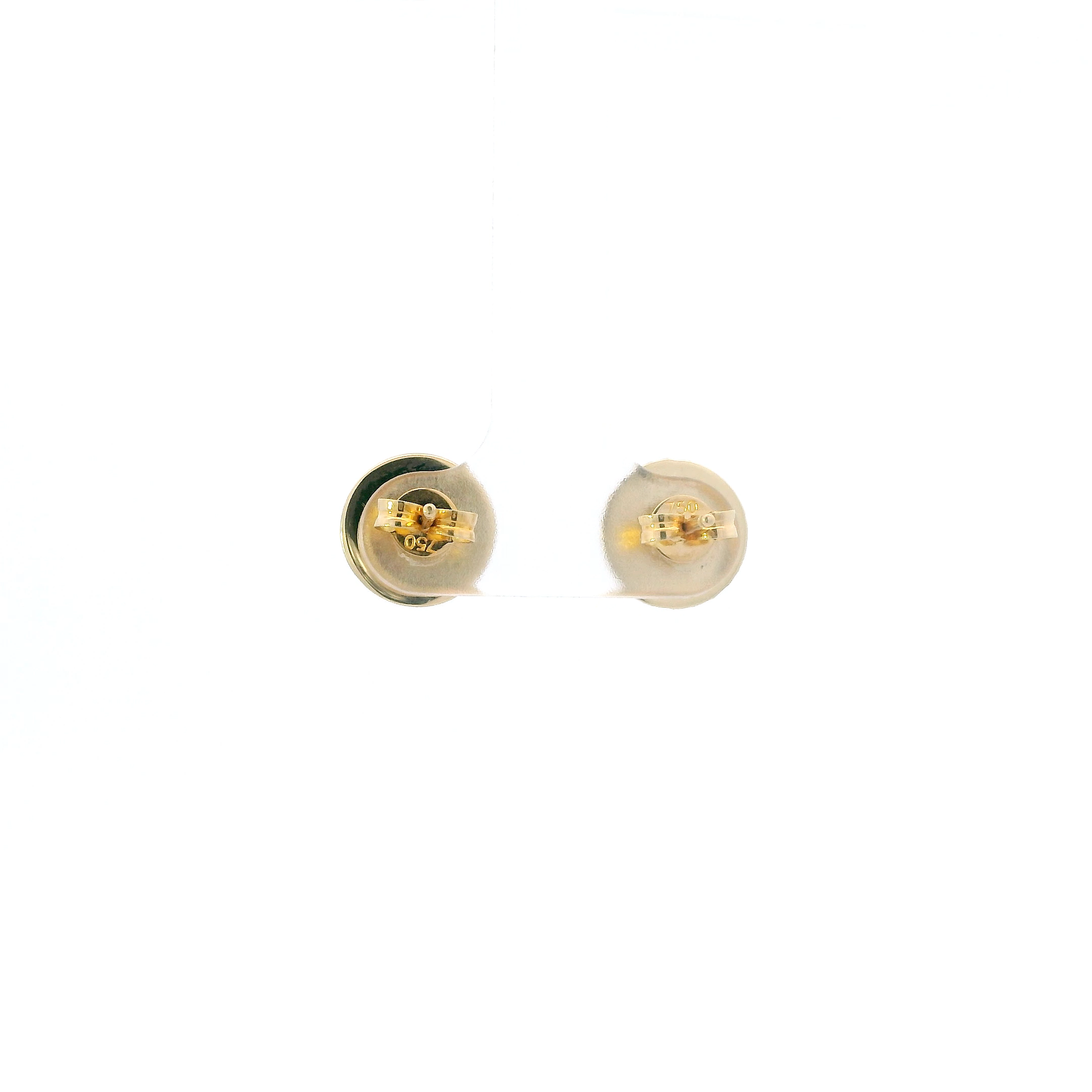 18K Yellow Gold Textured Dome Stud Earrings