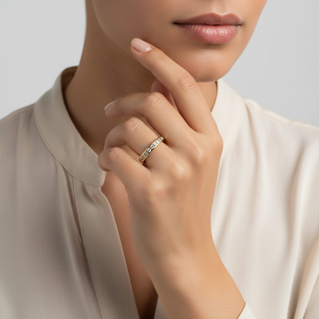 14K Yellow Gold Diamond Womens Ring - 0.40ct