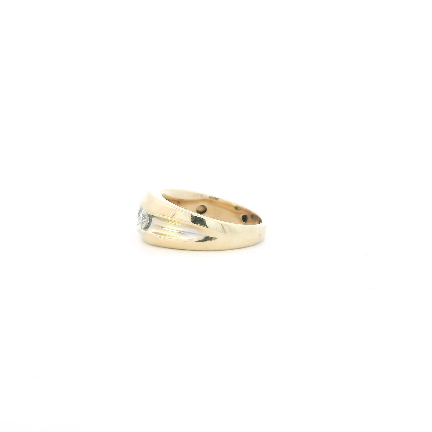 14K Yellow Gold Diamond Mens Ring - 0.65ct