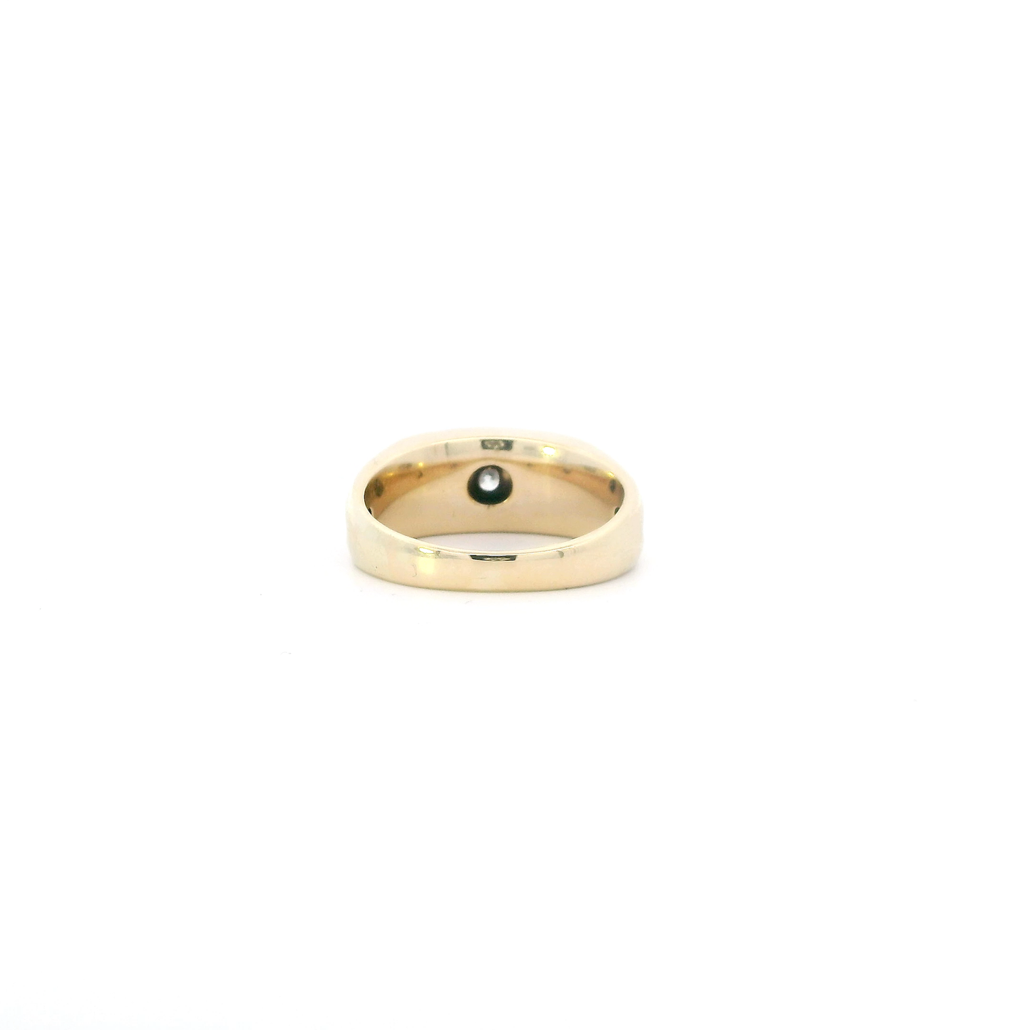 14K Yellow Gold Diamond Mens Ring - 0.65ct
