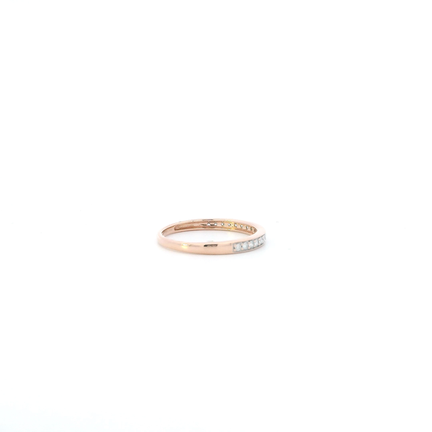 14K Rose Gold Diamond Womens Ring - 0.38ct