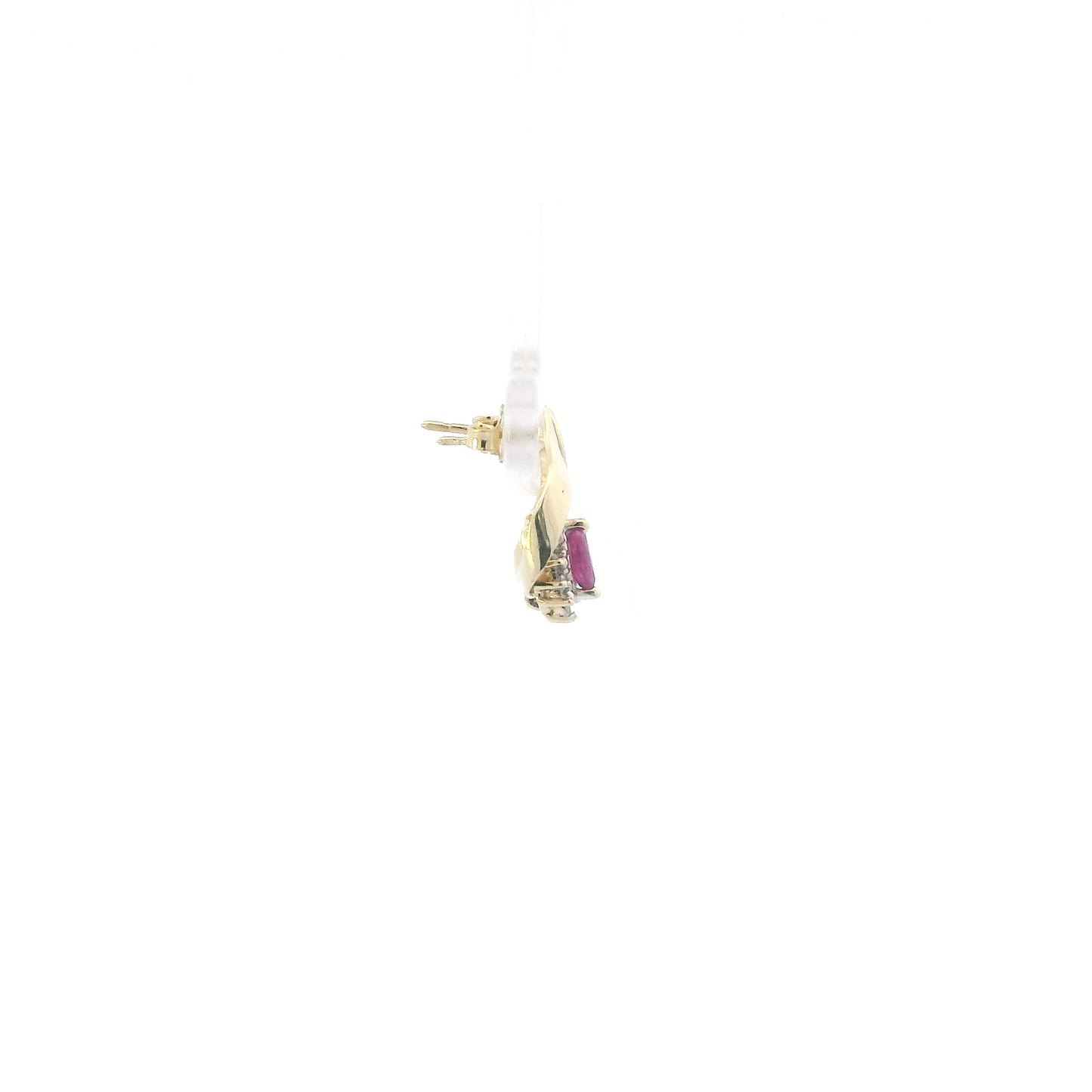 10K Yellow Gold Rubies & Diamond Earrings