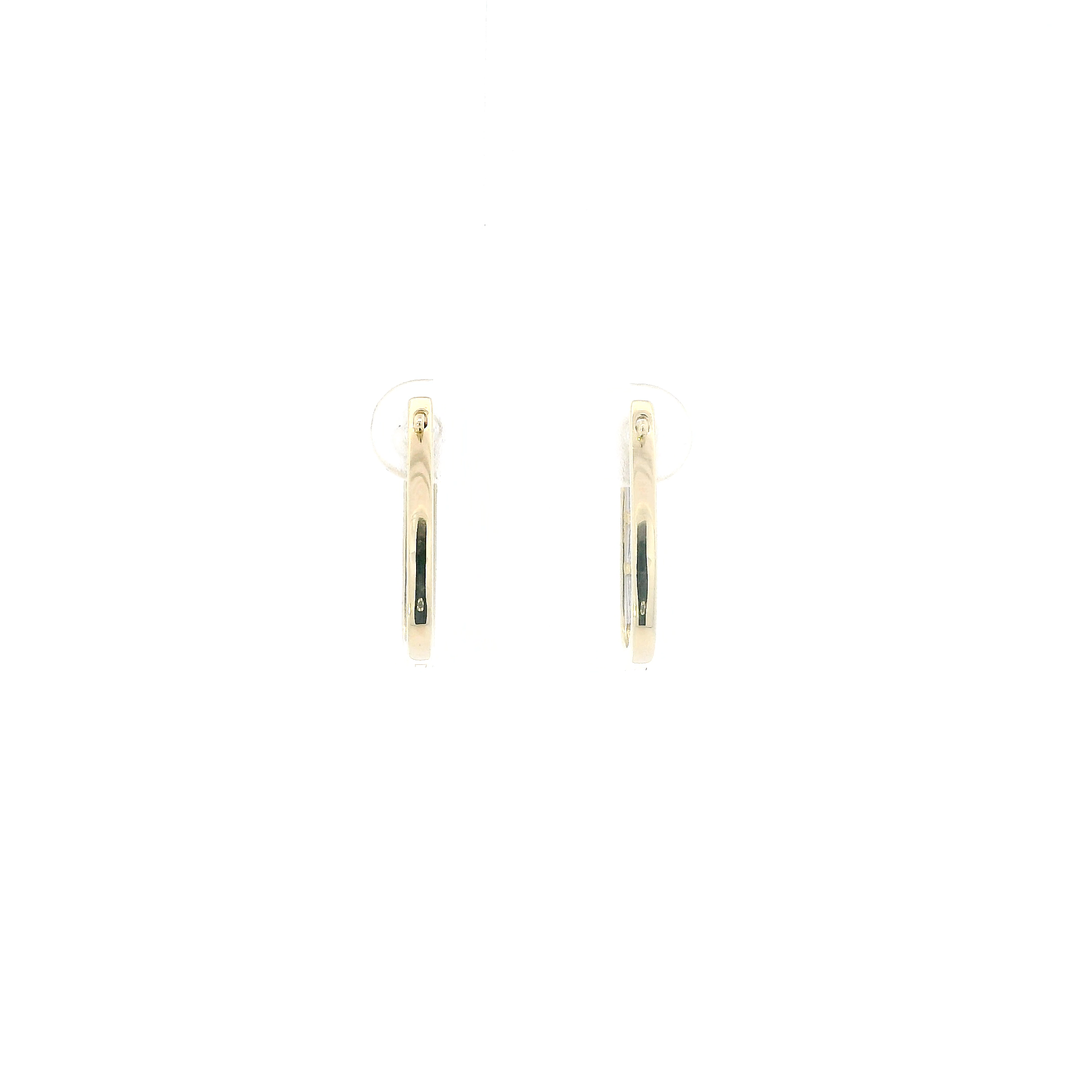 10K Yellow Gold Rectangle Hoop Earrings