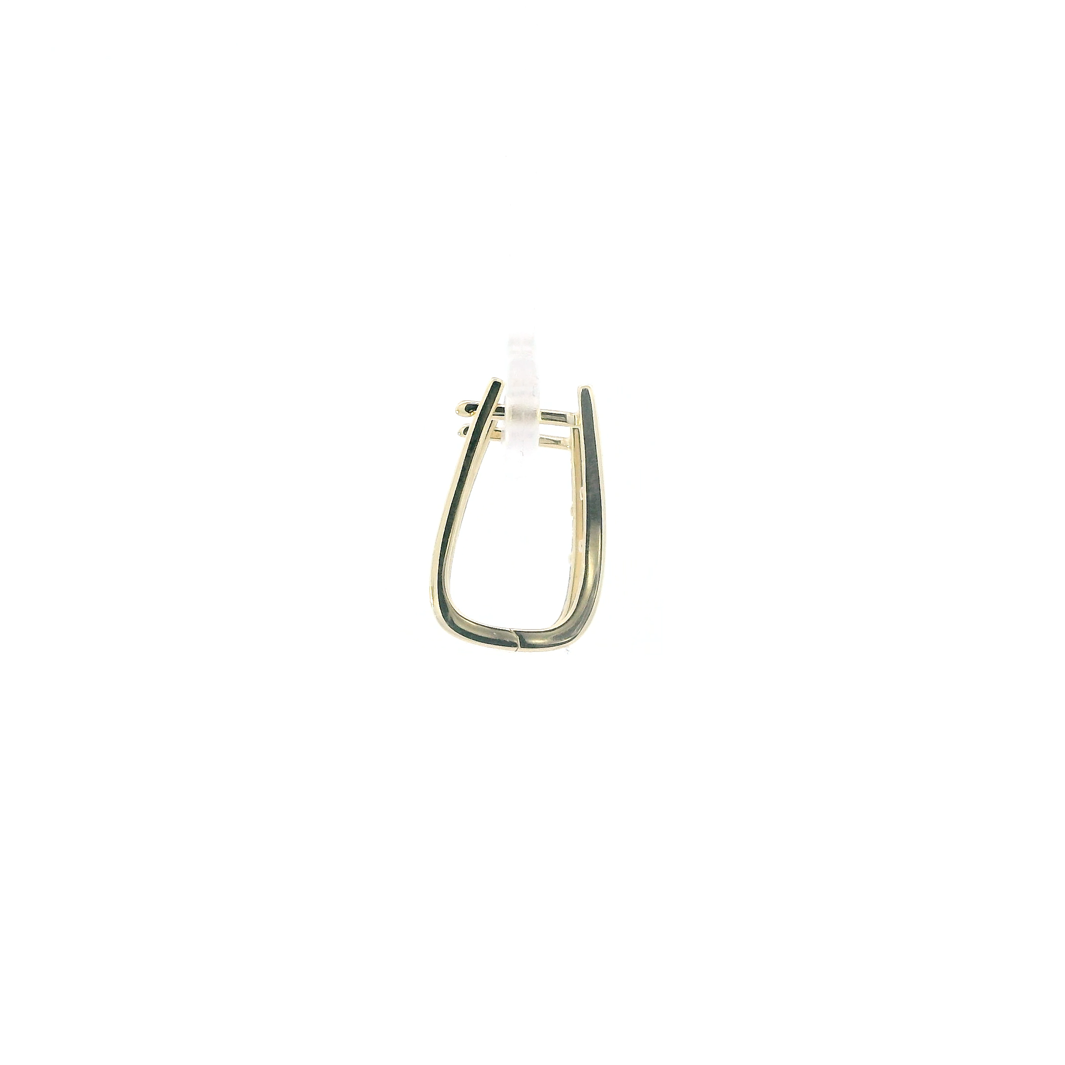 10K Yellow Gold Rectangle Hoop Earrings