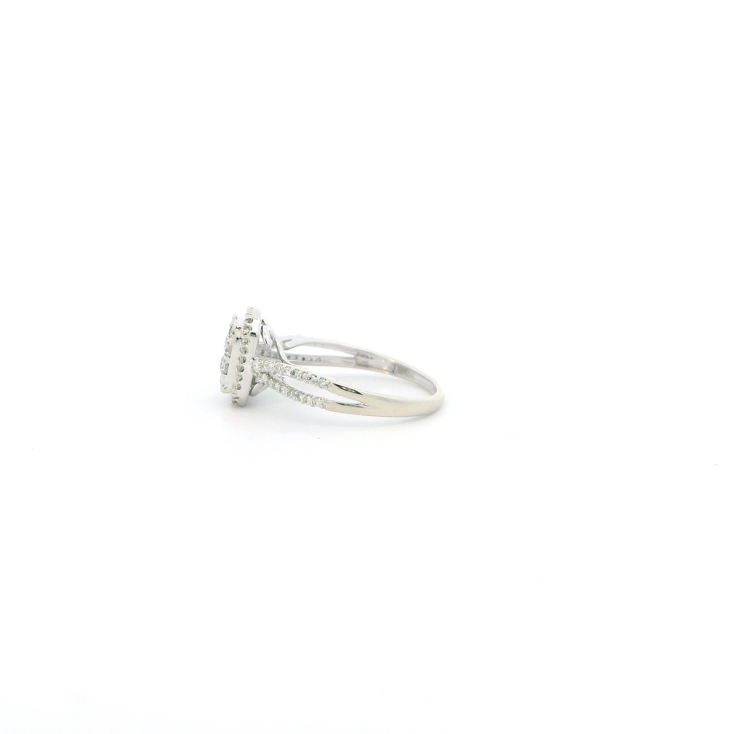10K White Gold Diamonds Womens Ring - 0.44ct
