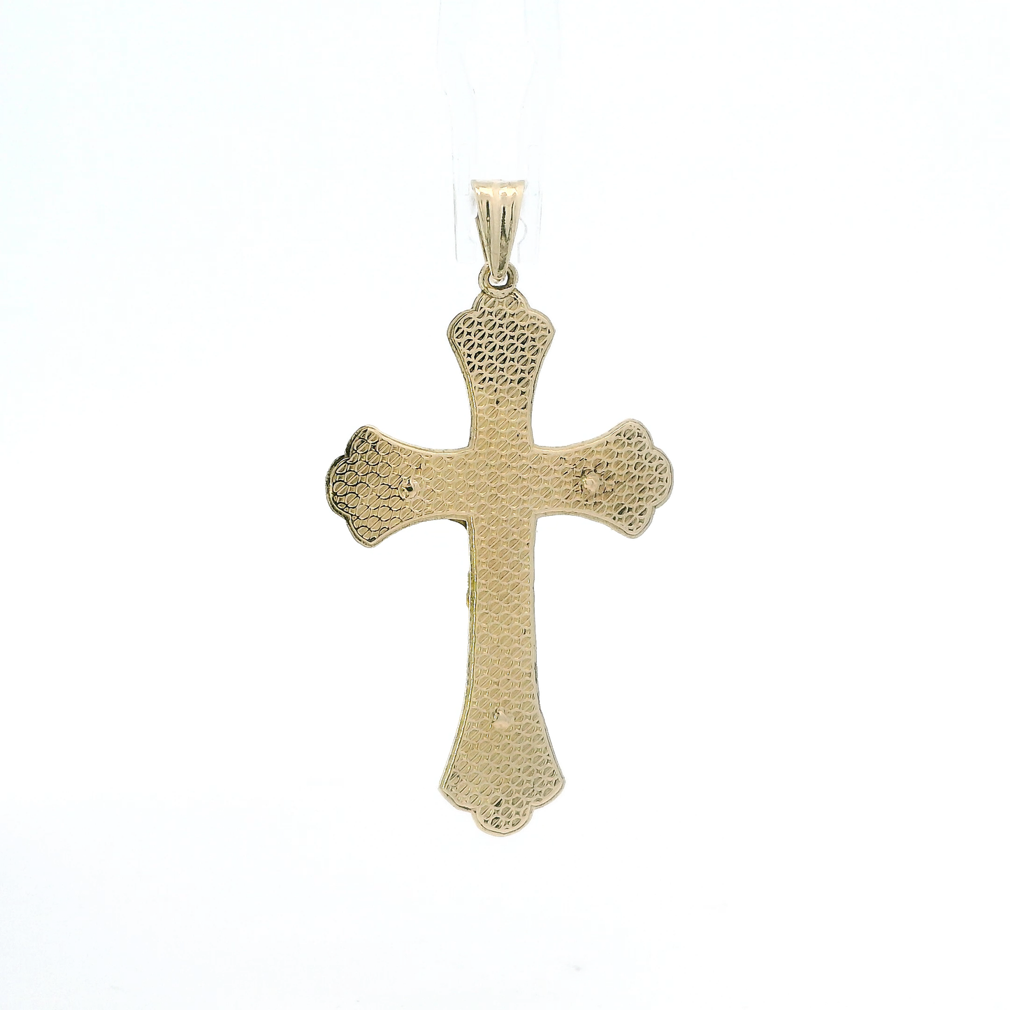 14K Yellow Gold Filigree Crucifix Pendant