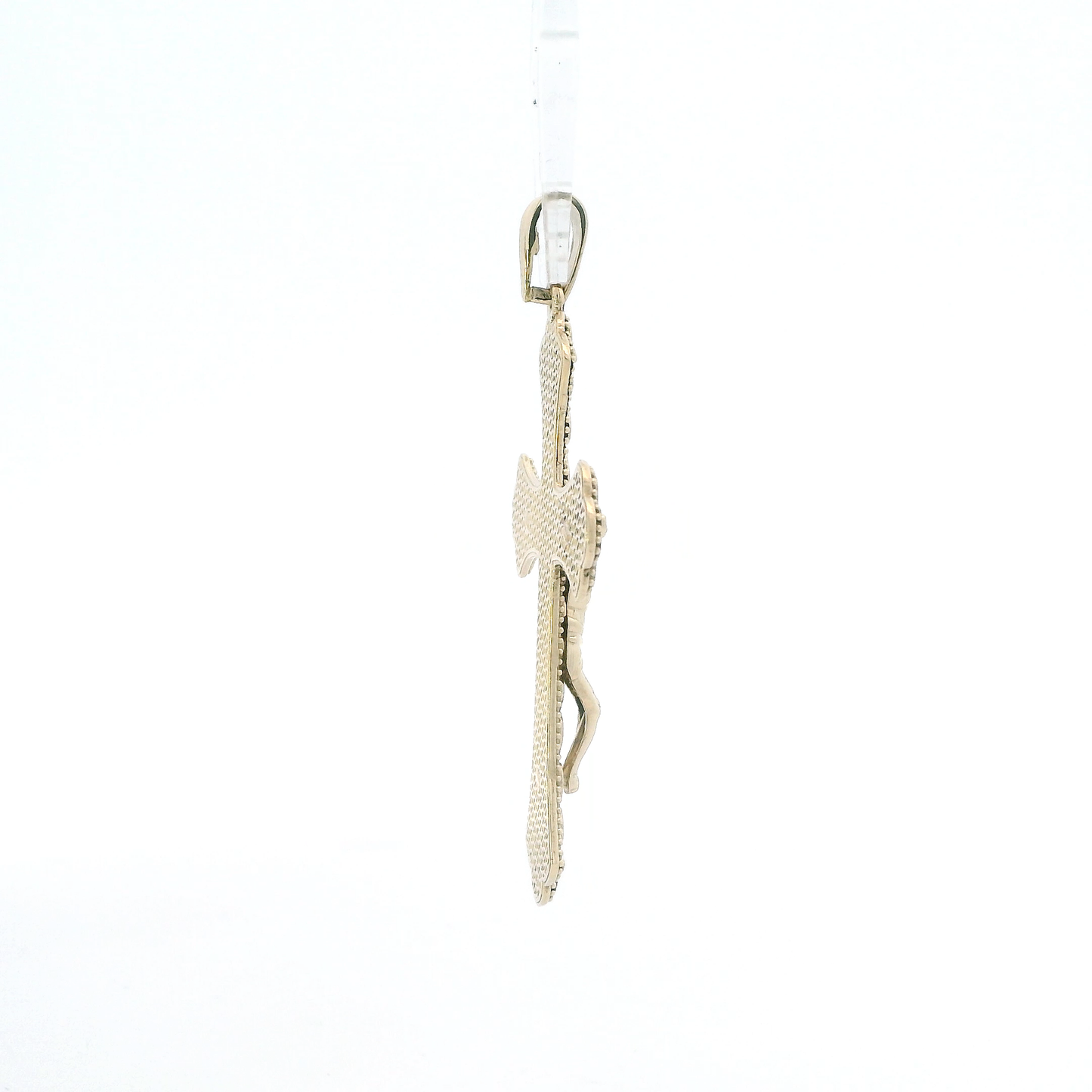 14K Yellow Gold Filigree Crucifix Pendant