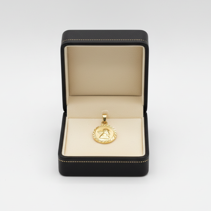 14K Yellow Gold Angel Pendant