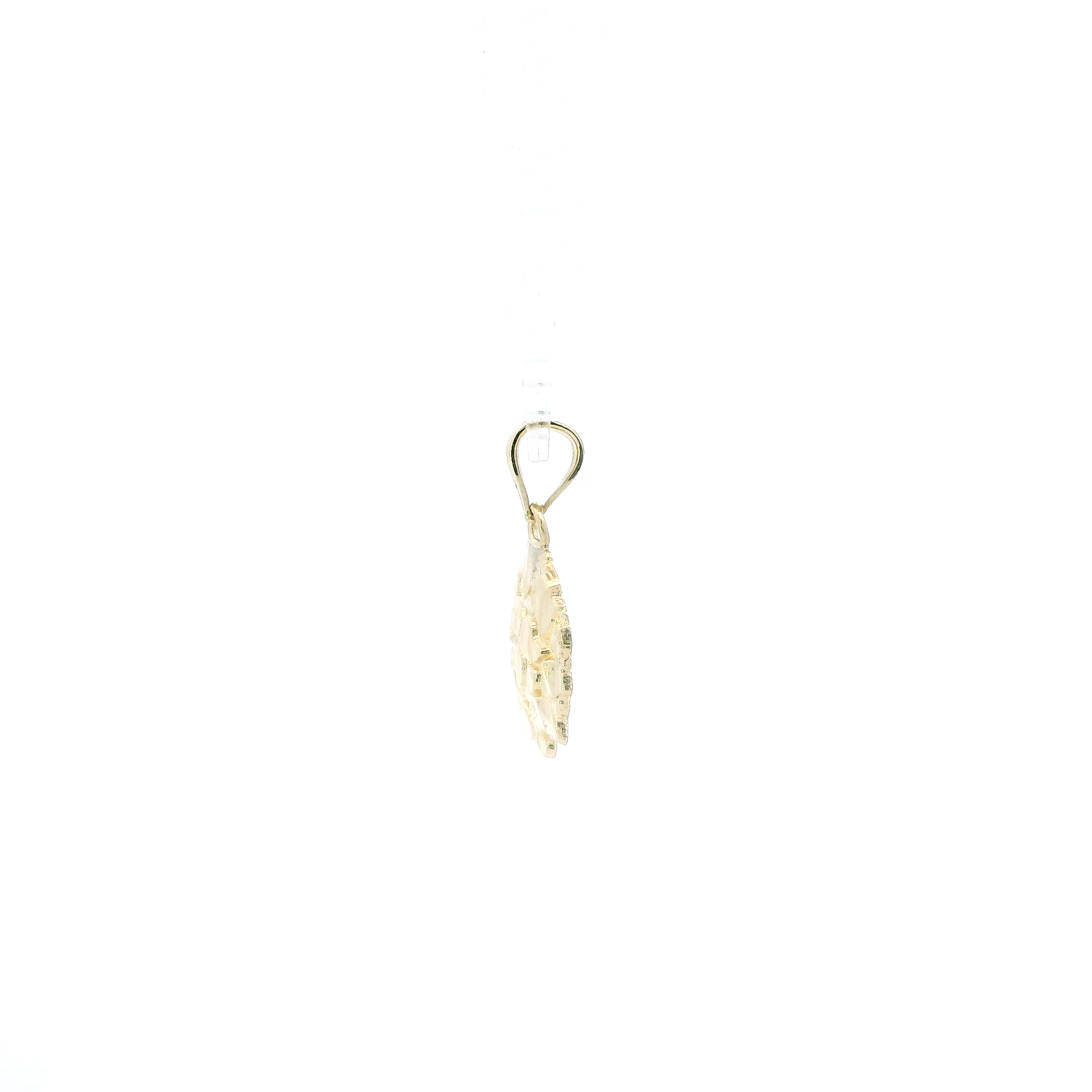 10K Yellow Gold Round Nugget Pendant