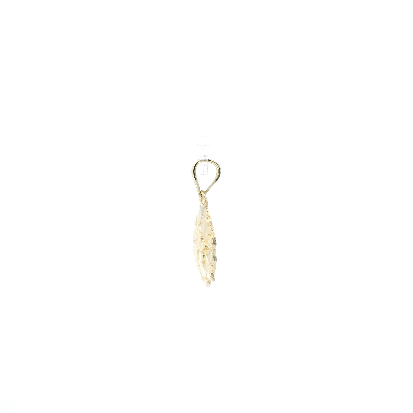 10K Yellow Gold Round Nugget Pendant