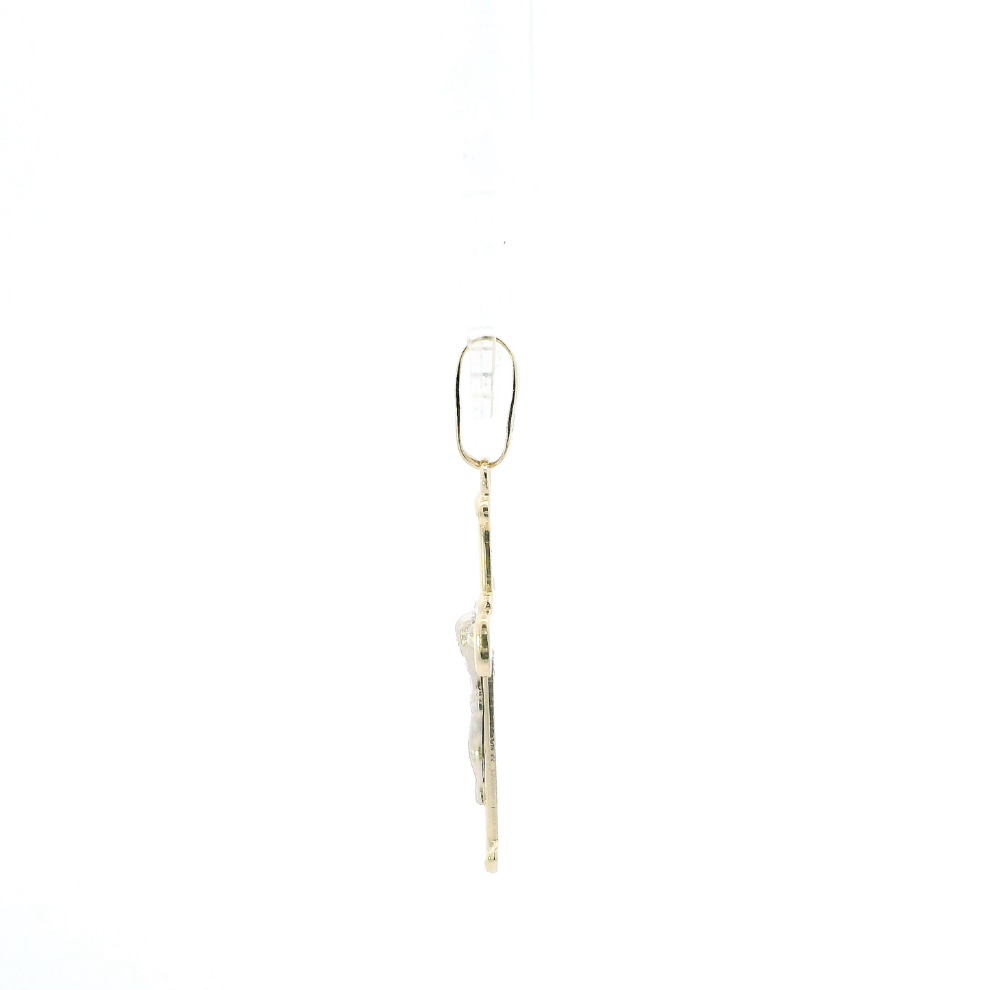 Colgante Crucifijo Oro Amarillo y Blanco 14K