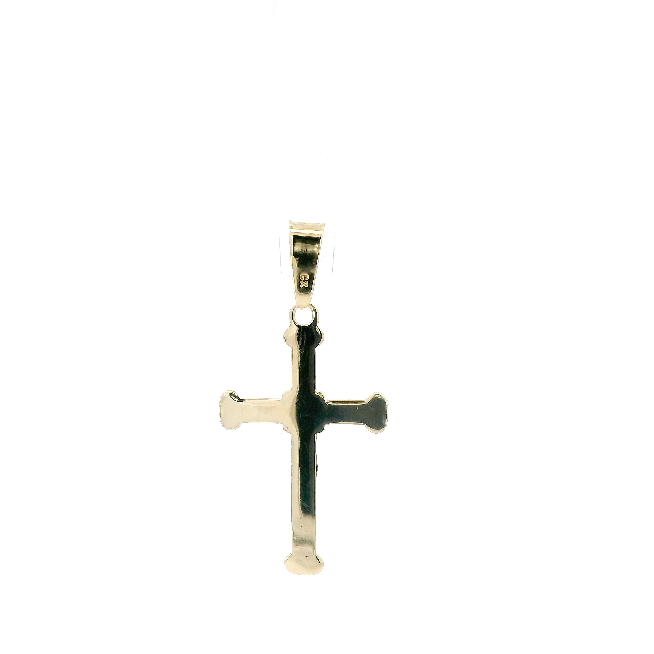 14K Yellow & White Gold Crucifix Pendant
