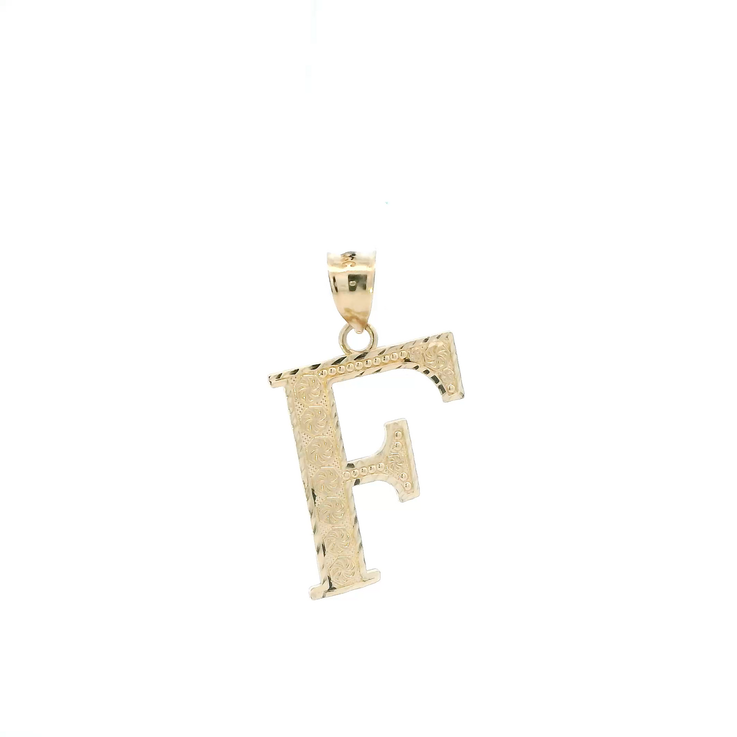 14K Yellow Gold Letter "F" Pendant