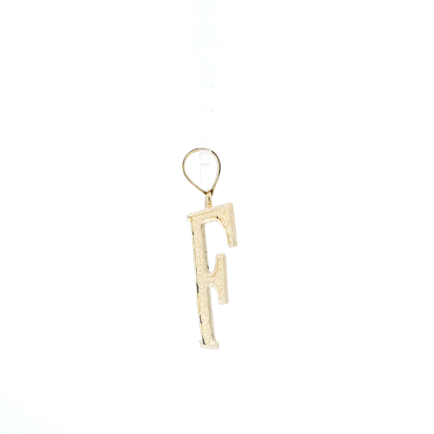 14K Yellow Gold Letter "F" Pendant