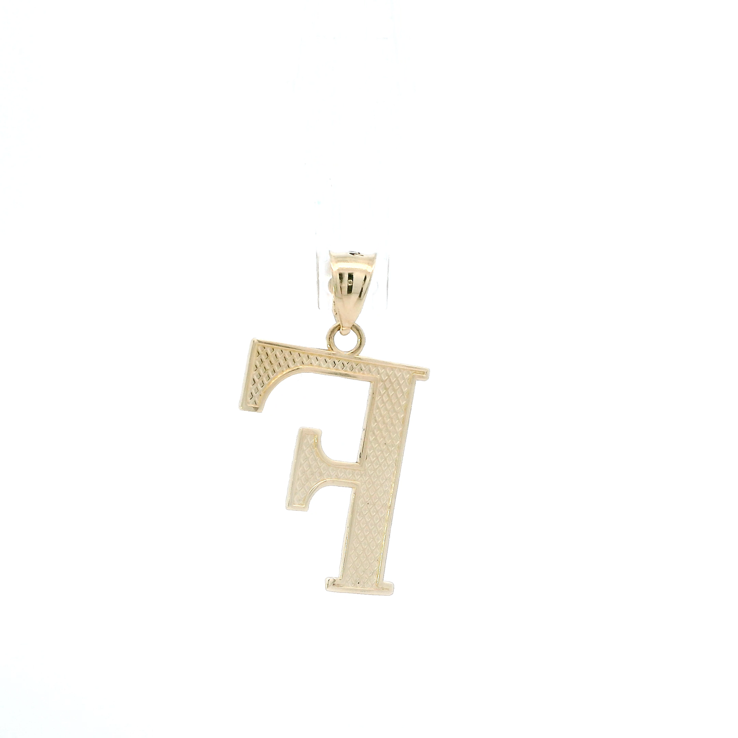14K Yellow Gold Letter "F" Pendant