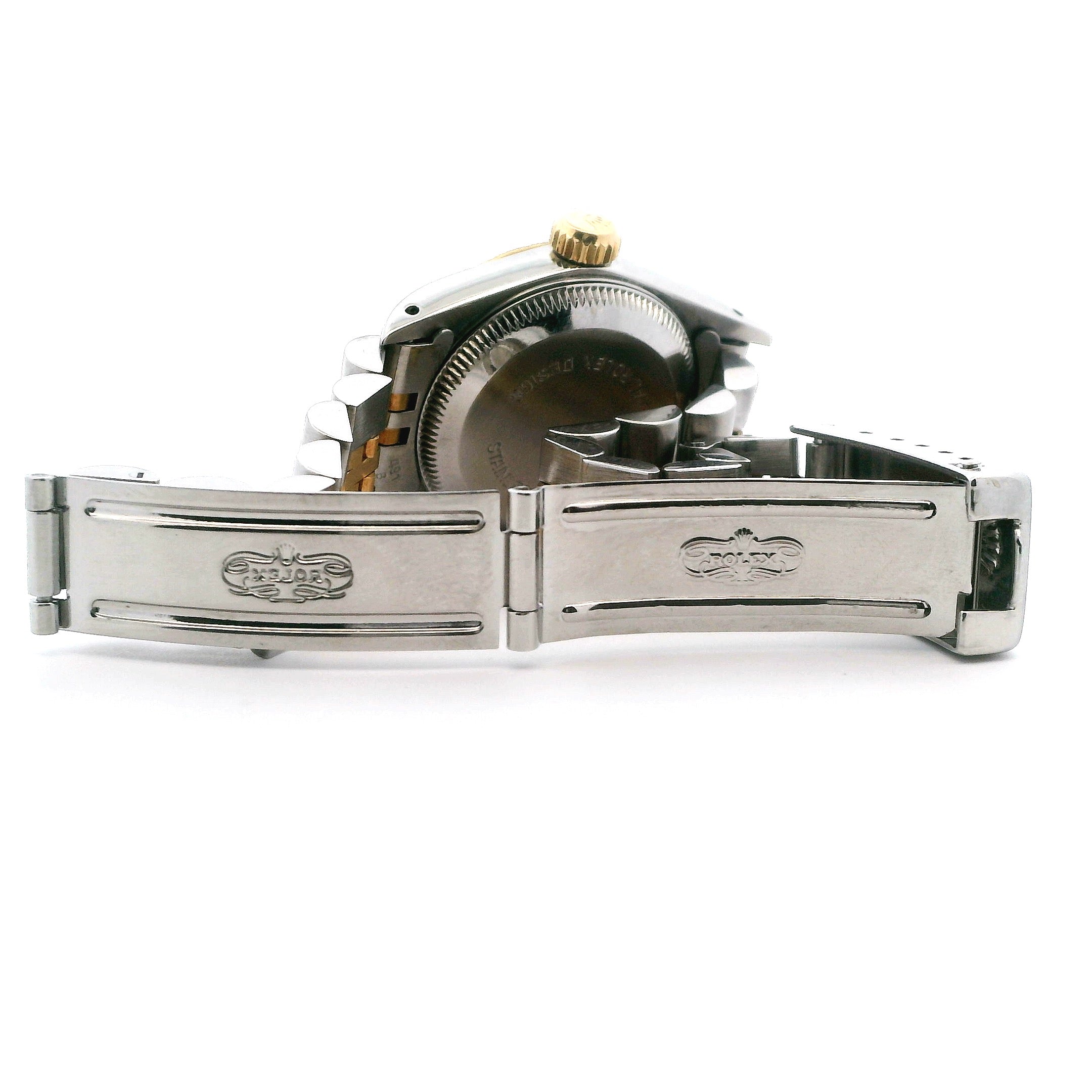 Rolex Oyster Perpetual Aftermarket Mother Of Pearl Diamond Dial On Jubilee Bracelet Ladies Wristwatch - 67423