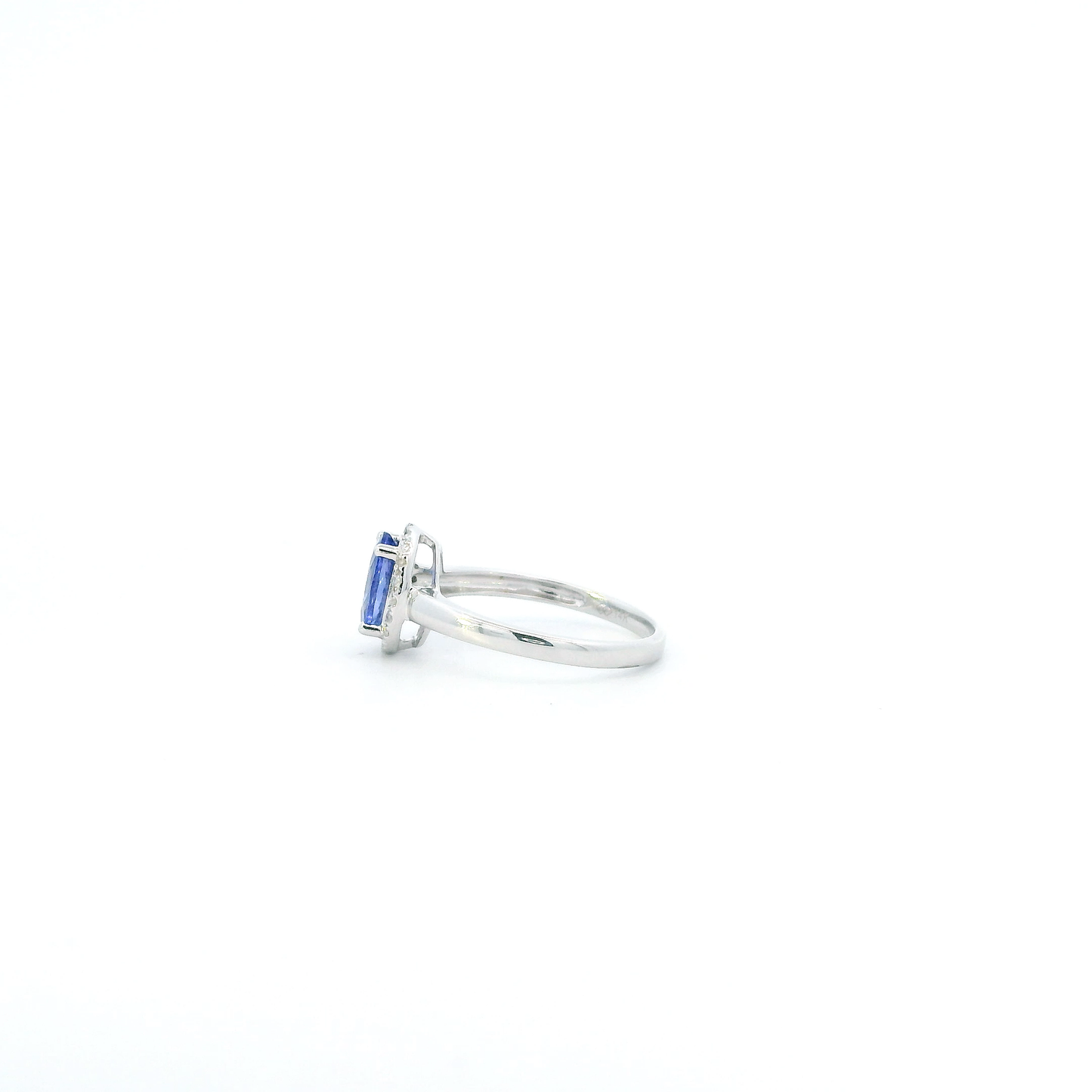 14K White Gold Tanzanite & Diamonds Womens Ring