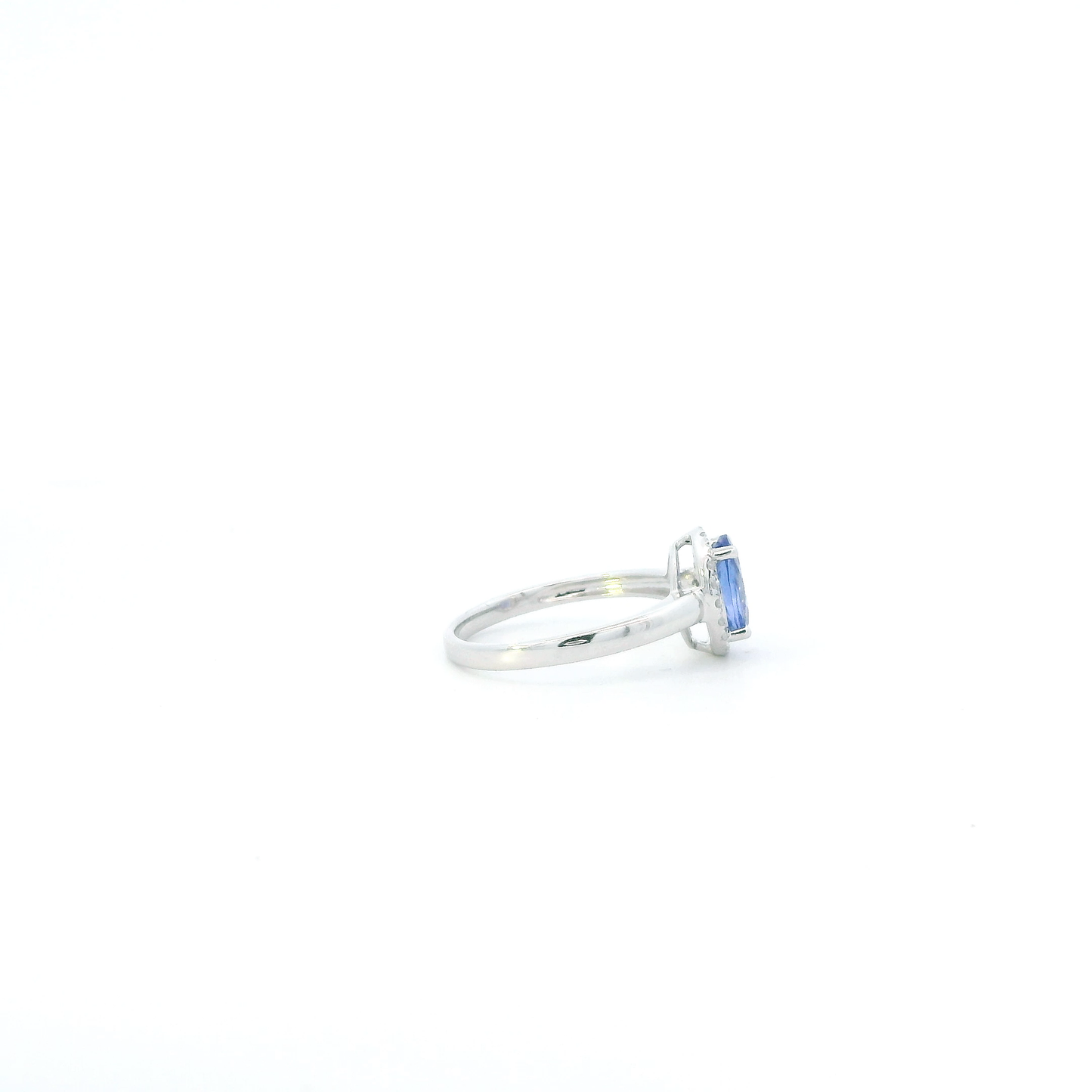 14K White Gold Tanzanite & Diamonds Womens Ring