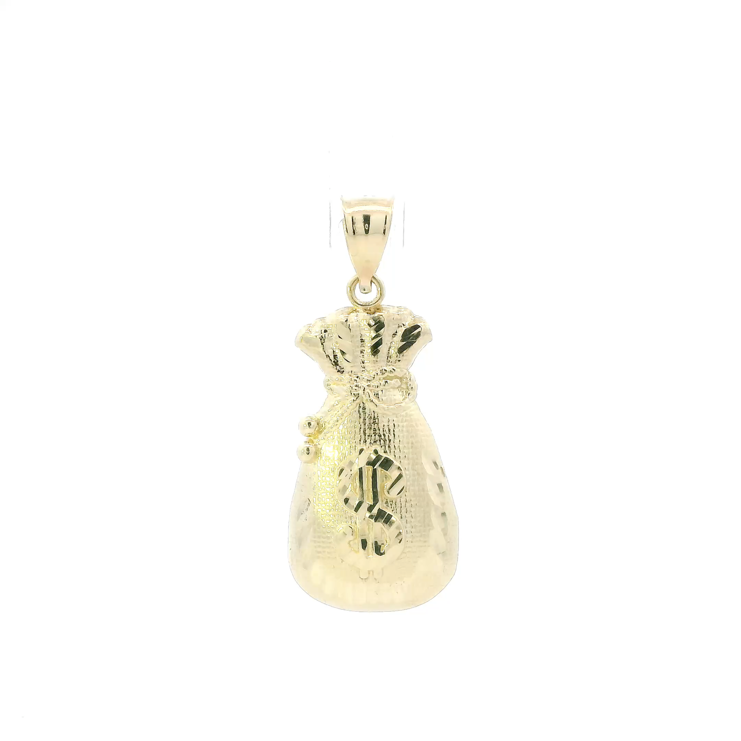 10K Yellow Gold Money Bag Pendant