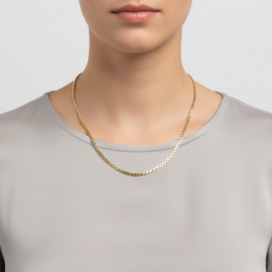 10K Yellow Gold 20" Hollow Rolex Chain