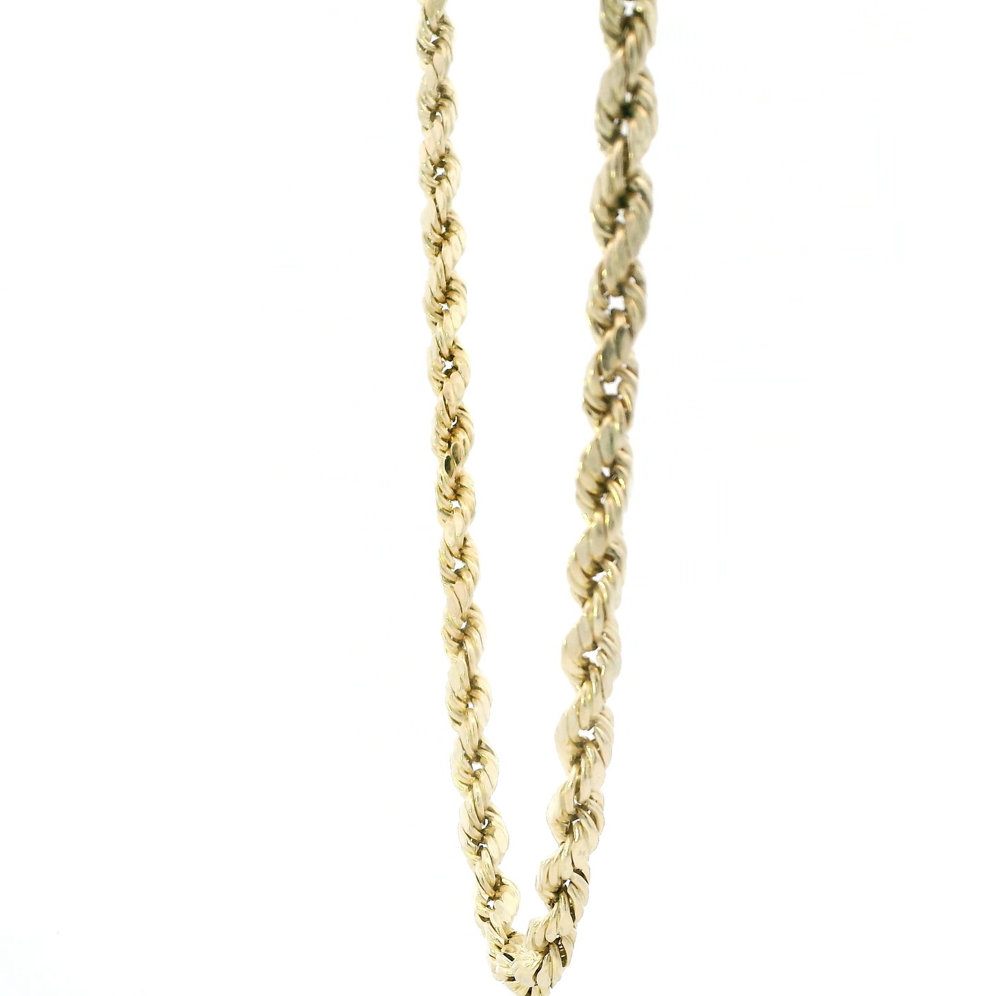 10K Yellow Gold 22" Hollow Rope Chain
