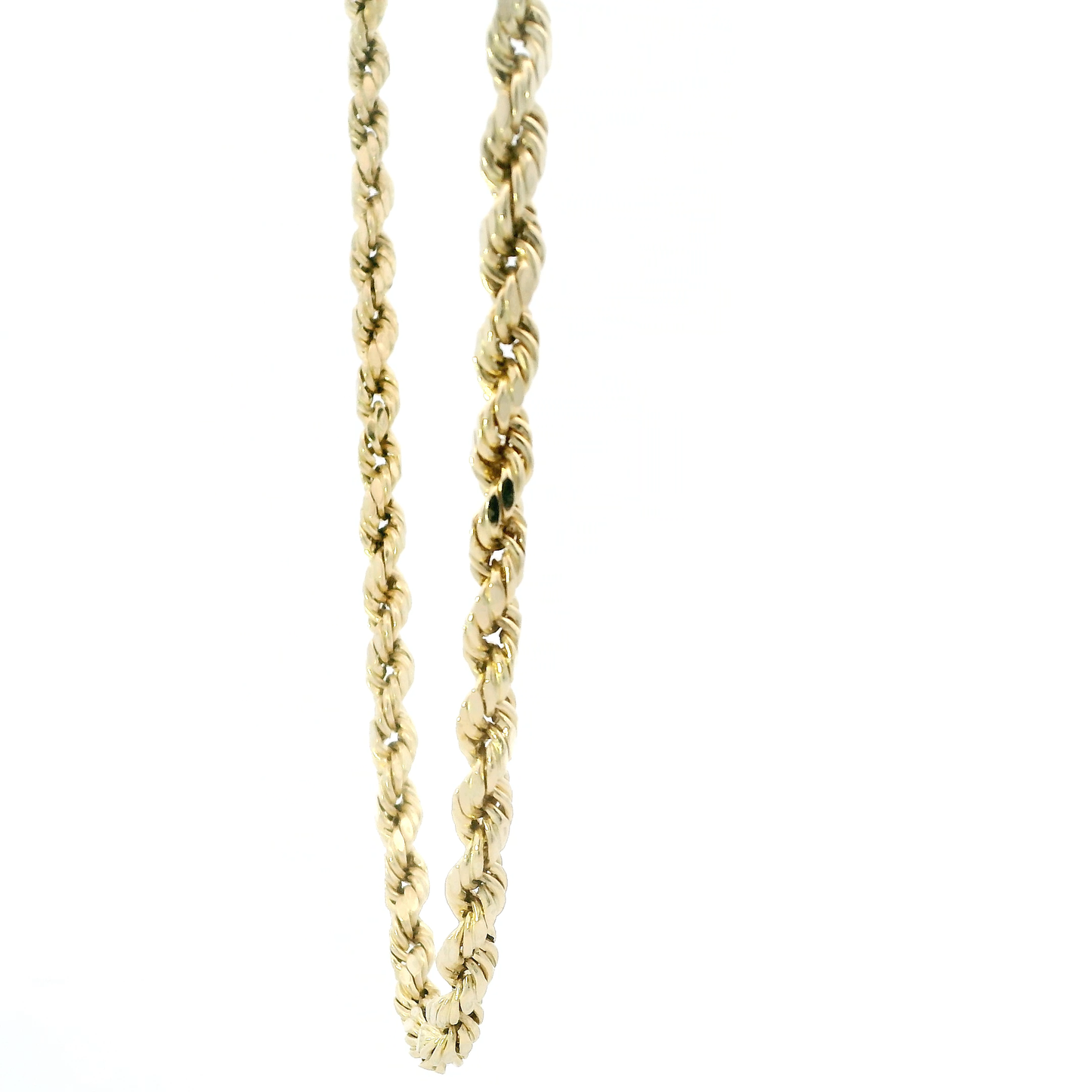 10K Yellow Gold 22" Hollow Rope Chain