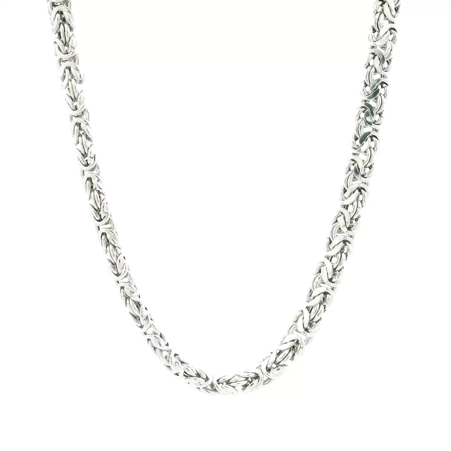 Sterling Silver 18" Graduated Byzantine Necklace