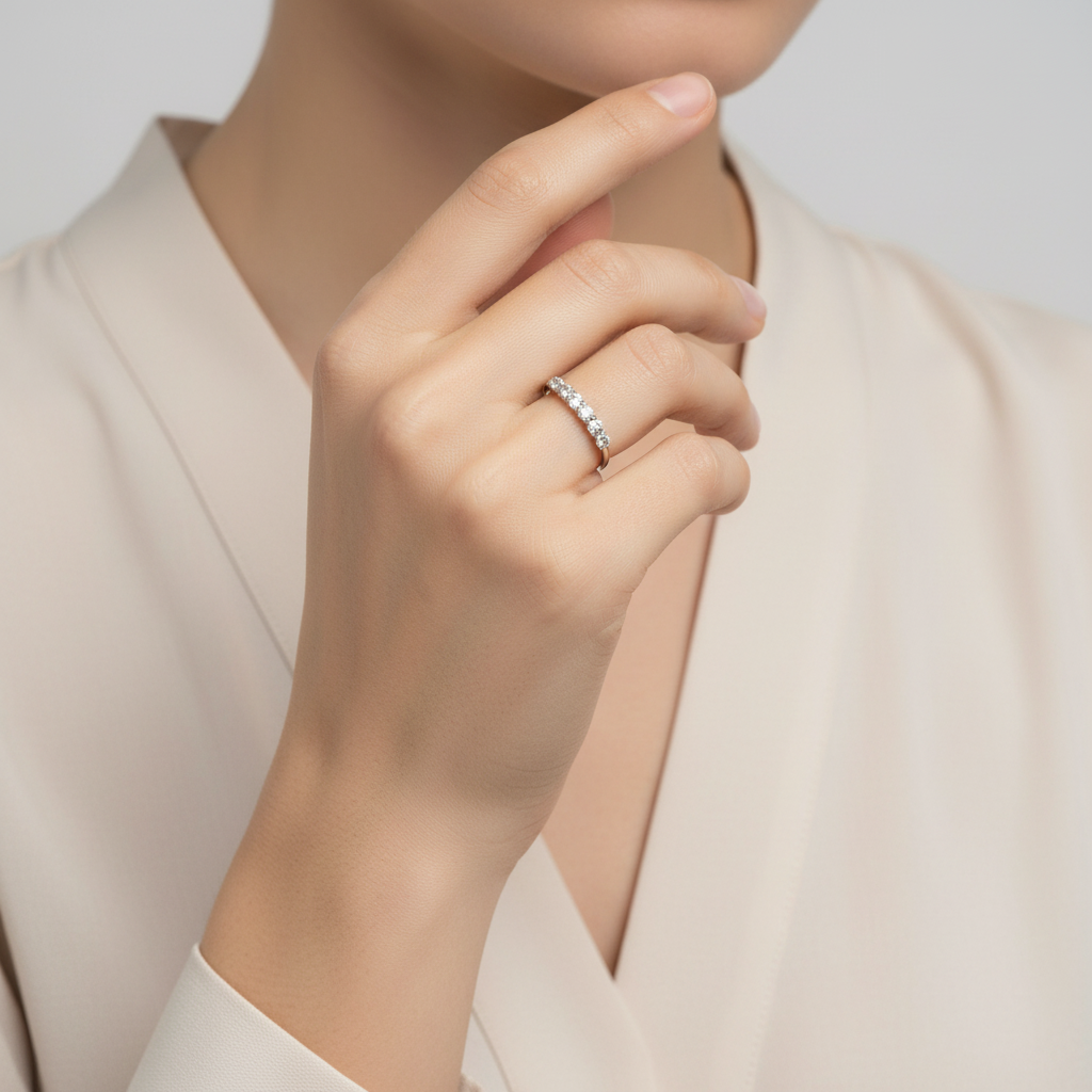 14K White Gold Diamond Womens Ring - 0.35ct