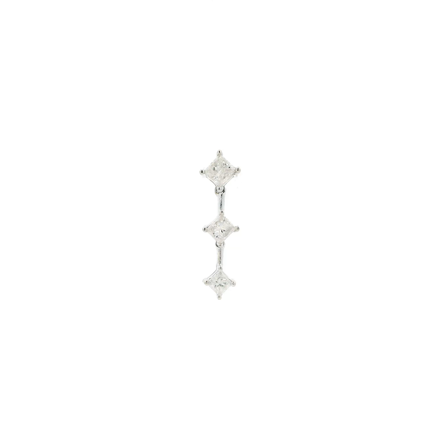 14K White Gold Diamonds Pendant - 0.90CTTW
