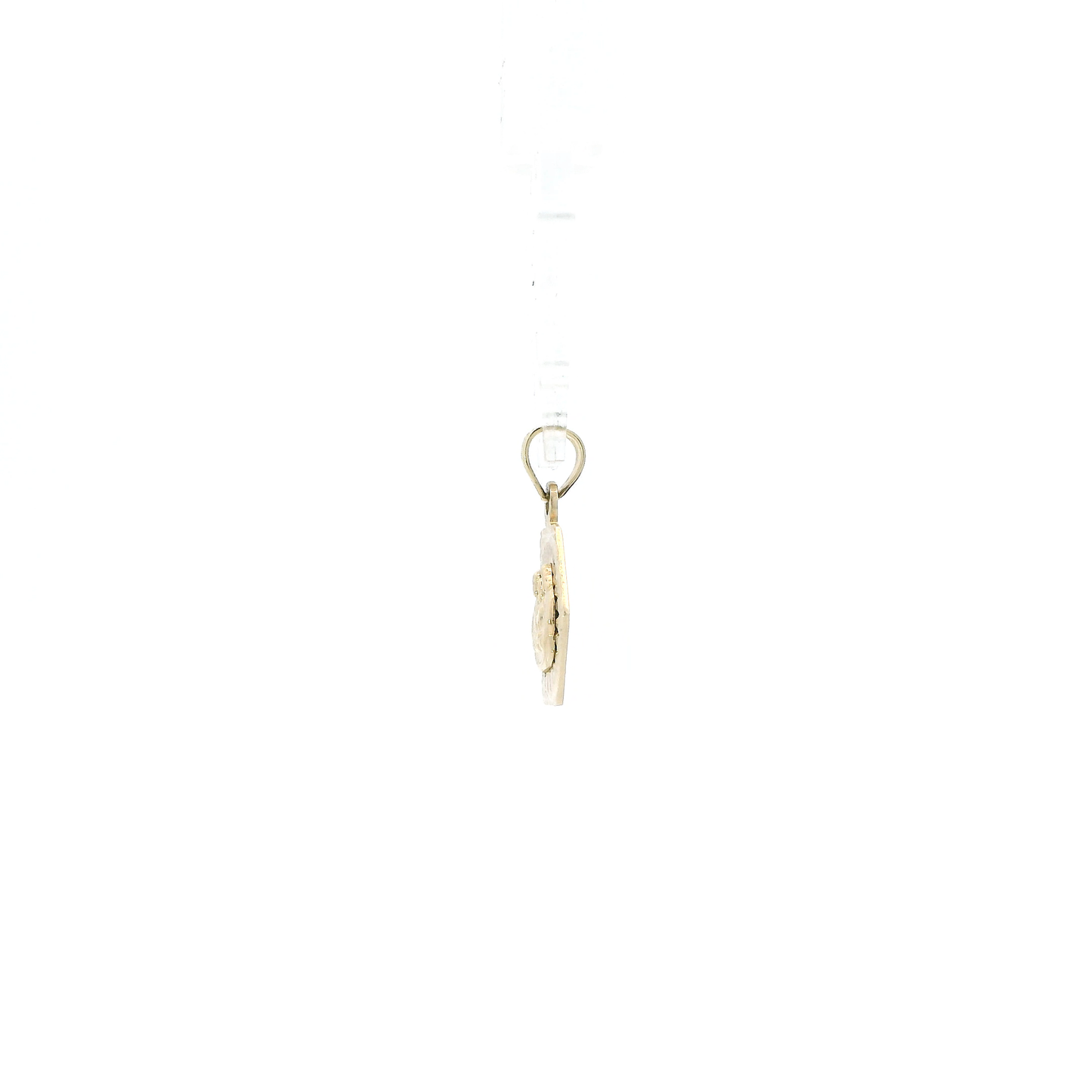 14K Yellow Gold Religious Baptism Pendant