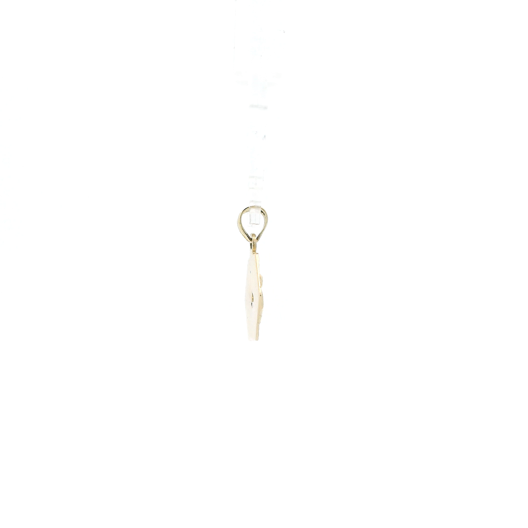 14K Yellow Gold Religious Baptism Pendant