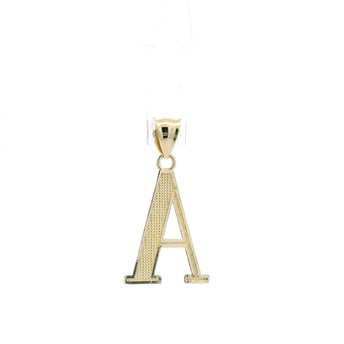 10K Yellow Gold Diamond Cut Letter "A" Pendant