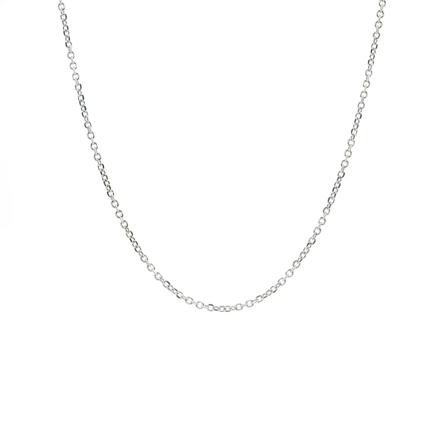 14K White Gold 22" Cable Chain