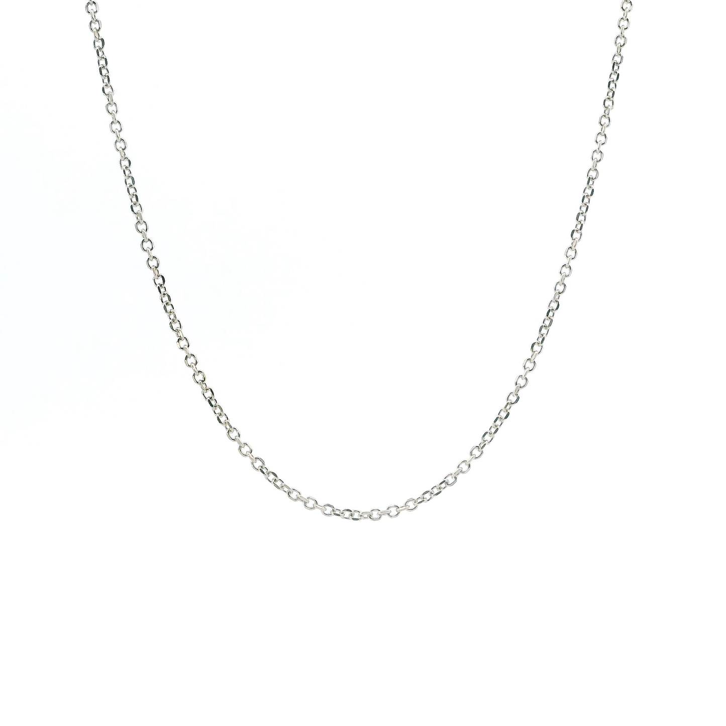14K White Gold 22" Cable Chain
