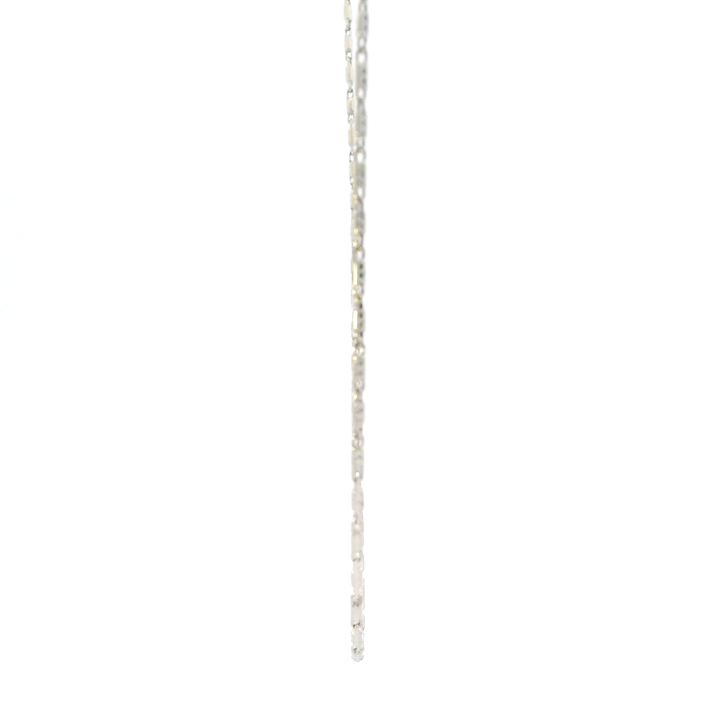 18K White Gold 16" Bar Link Chain