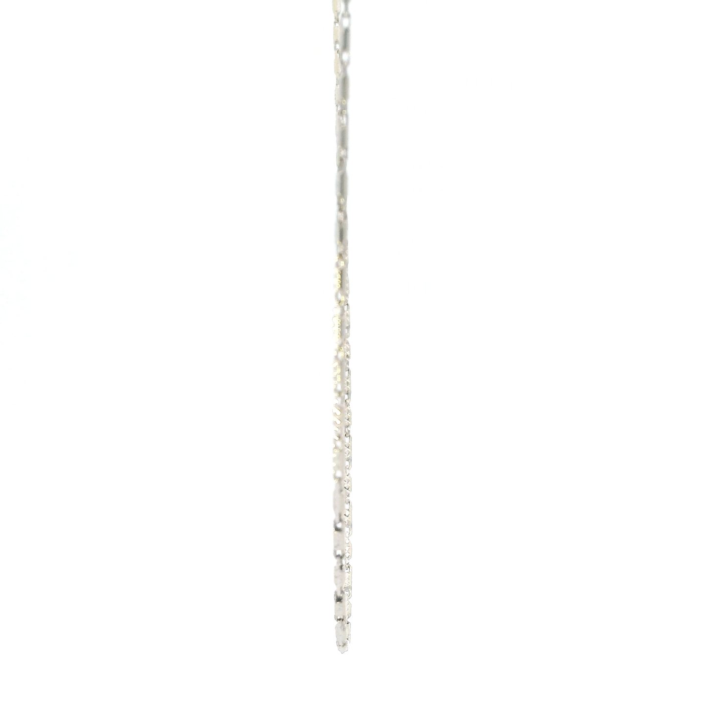 18K White Gold 16" Bar Link Chain