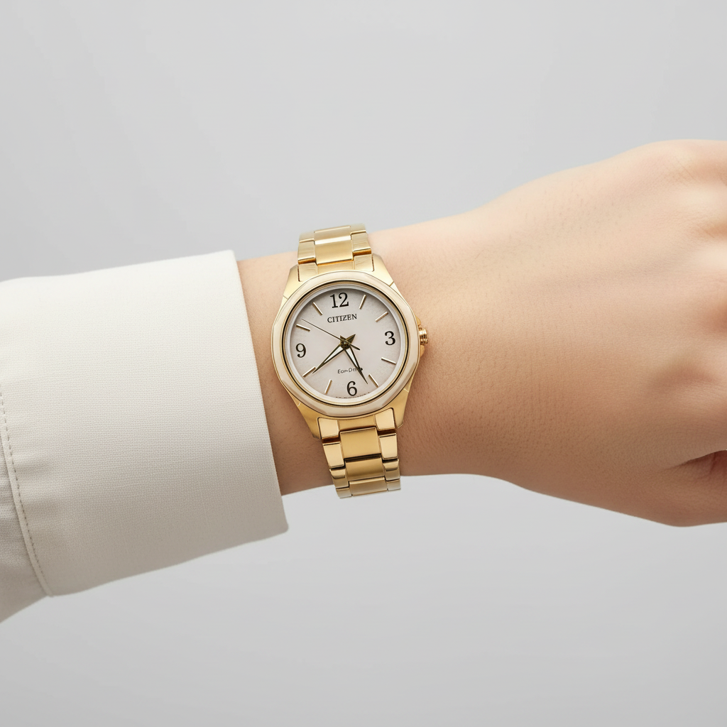 Citizen Classic Eco-Drive Rose Gold Womens Wristwatch - J830-S117097