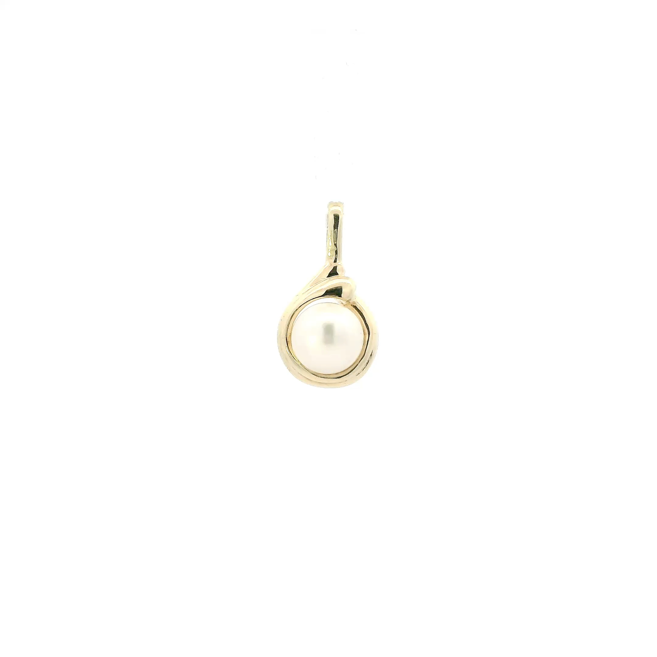 14K Yellow Gold Pearl Pendant