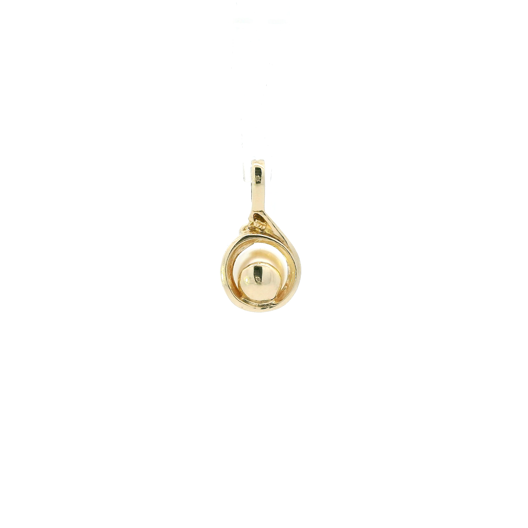 14K Yellow Gold Pearl Pendant