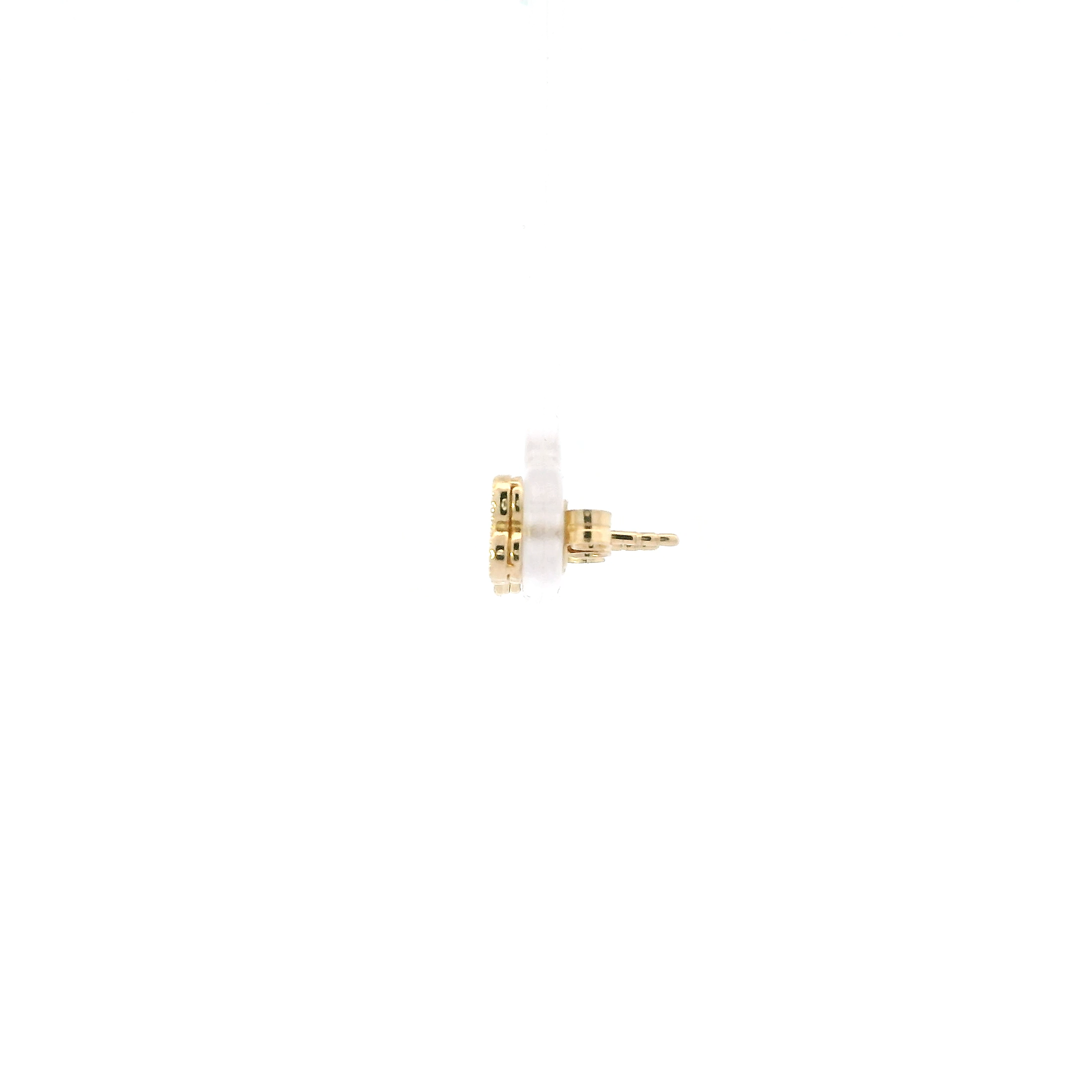 14K Yellow Gold Clover Stud Earrings